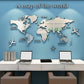 Acrylic 3D Wall Decor World Map Wall Decar for Office Decoration (Large)