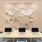 Acrylic 3D Wall Decor World Map Wall Decar for Office Decoration (Large)