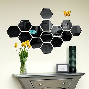 Hexagon Style Acrylic Mirror - Modern Home Decoration