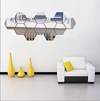 Hexagon Style Acrylic Mirror - Modern Home Decoration
