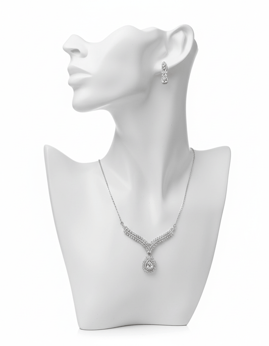 Teardrop Crystal Jewelry Set